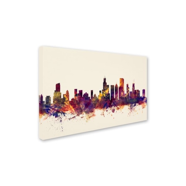 Michael Tompsett 'Chicago Illinois Skyline VII' Canvas Art,16x24